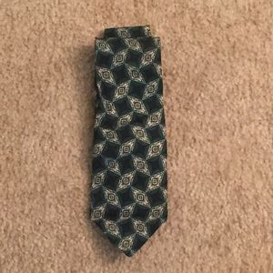Green/Blue/Gold Men’s Silk Tie “Geoffrey Beene”